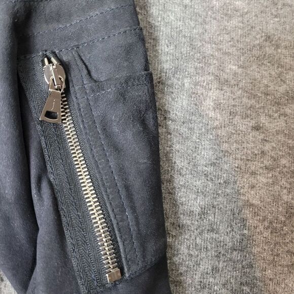 John Varvatos Collection Easy-Fit Men's Jacket Size L Black Goatskin Zip Bomber - Picture 8 of 16